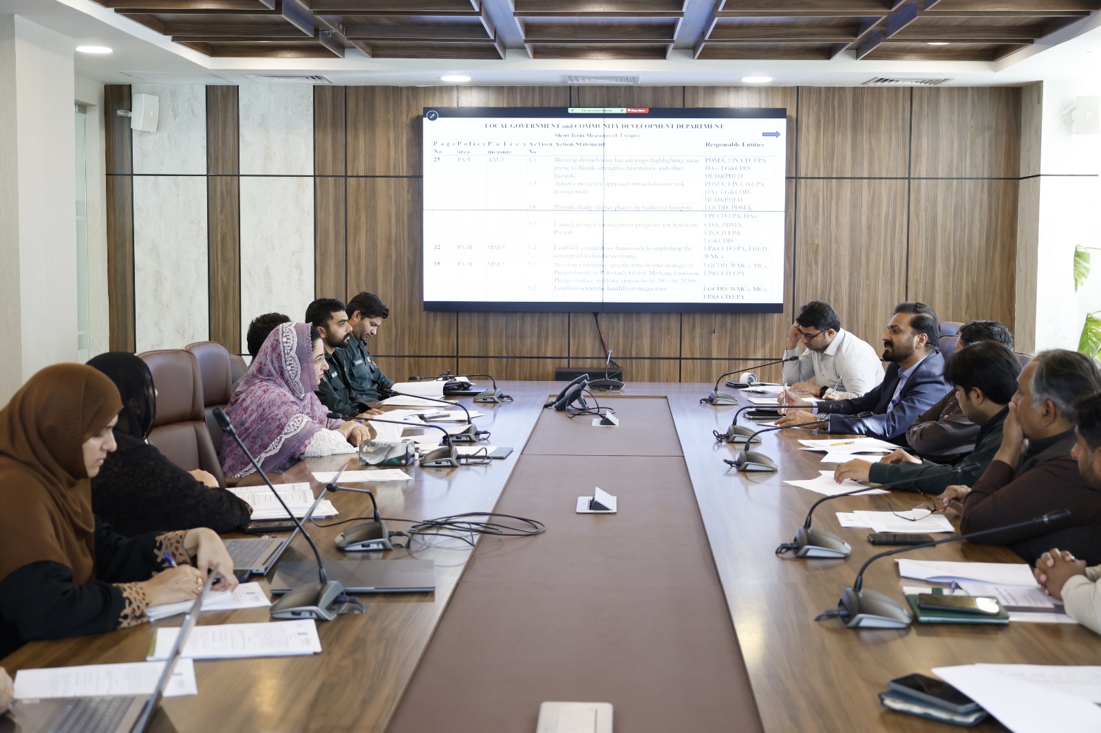 Meeting of the “Climate Resilient Working group on Urban Climate Resilience” for the implementation of the Climate Resilient Punjab Vision Action Plan 2024